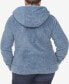 Фото #2 товара Plus Size Hooded Sherpa Jacket