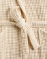 Cotton waffle-texture bathrobe