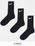 Nike Training lightweight socks 3 pack in black