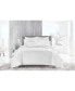 Фото #4 товара Chain Links Embroidered 100% Pima Cotton Duvet Cover, Full/Queen, Created for Macy's
