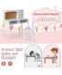 Фото #6 товара Kids Desk and Chair Set Study Writing Workstation with Hutch & Bulletin Board