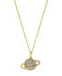 ფოტო #1 პროდუქტის Women's Clear Crystal Saturn Pendant Necklace