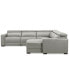 Фото #14 товара Nevio 124" 5-Pc. Leather Sectional with 2 Power Recliners, Headrests and Chaise, Created For Macy's