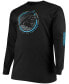Фото #3 товара Men's Big and Tall Black Carolina Panthers Color Pop Long Sleeve T-shirt