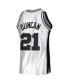 Фото #3 товара Men's Tim Duncan Platinum San Antonio Spurs 1998-99 Hardwood Classics 75th Anniversary Swingman Jersey