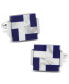 Фото #1 товара Mother of Pearl and Lapis Windmill Square Cufflinks