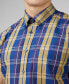 ფოტო #5 პროდუქტის Men's Irregular Check Short Sleeve Shirt