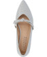 ფოტო #4 პროდუქტის Women's Cait Bow Mary Jane Pointed Toe Flats