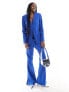 Фото #1 товара Extro & Vert tailored split hem trousers in cobalt co-ord