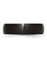 Stainless Steel Brushed Black IP-plated 6mm Band Ring