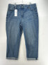 Seven7 Marilyn Boyfriend High Rise Rolled Hem Denim Blue Jeans Size 22W