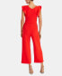 Фото #2 товара Ruffled-Sleeve Cropped Jumpsuit