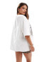 ASOS DESIGN oversized t-shirt with venice beach skater photographic in white