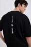 Erkek T-shirt C2134ax/bk81 Black