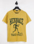 Mennace t-shirt in yellow with vintage track and field print