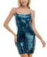 Juniors' Sequin Scoop-Neck Bodycon Dress