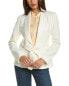 Фото #1 товара Donna Karan Satin Collar Tie-Front Blazer Women's White 12