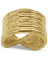 ფოტო #1 პროდუქტის 14k Gold-Plated 5-Row Tall Sculpted Band Ring