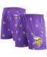 Фото #1 товара Men's Purple Minnesota Vikings Allover Print Mini Logo Shorts