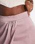 Фото #2 товара Flounce London satin wrap maxi skirt in heather rose