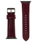 Фото #2 товара Ремешок для часов Vince Camuto Burgundy из премиальной кожи, совместимый с 42мм, 44мм, 45мм, Ultra, Ultra2 Apple Watch