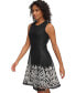 ფოტო #3 პროდუქტის Women's Embroidered Mesh Sleeveless Dress