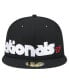 Фото #2 товара Men's Black Washington Nationals Checkered Undervisor 59FIFTY Fitted Hat