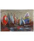 Фото #1 товара The Regatta 2 Mixed Media Iron Hand Painted Dimensional Wall Art, 32" x 48" x 2.4"