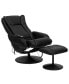 Фото #10 товара Massaging Multi-Position Plush Recliner Chair With Side Pocket And Ottoman