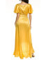 Cinq À Sept Patti Silk Midi Dress Women's Yellow 2