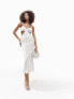 Фото #1 товара ASOS DESIGN washed multi strap cut out midi dress in white
