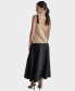 Women's Cowlneck Sleeveless Colorblocked-Strap Tank Top