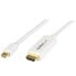 Фото #2 товара StarTech.com Mini DisplayPort to HDMI Converter Cable - 3 ft (1m) - 4K - White - 1 m - Mini DisplayPort - HDMI Type A (Standard) - Male - Male - Straight
