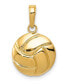 ფოტო #1 პროდუქტის Volleyball Pendant in 14k Yellow Gold