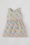 Фото #1 товара Платье для малышей defacto Kalp Desenli Kolsuz Pamuklu Örme Elbise
