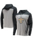 Фото #1 товара Men's Heathered Gray, Black New Orleans Saints Franklin Wooster Long Sleeve Hoodie T-shirt