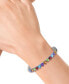 ფოტო #2 პროდუქტის EFFY ® Multi-Gemstone Heart Tennis Bracelet (16 ct. t.w.) in Sterling Silver