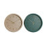 Фото #1 товара Настенное часы Home ESPRIT Зеленый Розовый PVC современный 30 x 4 x 30 cm (2 штук)
