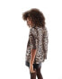 Фото #4 товара ASOS DESIGN oversized t-shirt in leopard print