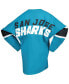 Фото #2 товара Women's Teal San Jose Sharks Jersey Long Sleeve T-shirt