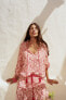 Фото #4 товара Блуза из ткани с цветочным принтом ZARA