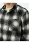 Oduncu Gömleği Cep Detaylı Klasik Yaka Uzun Kollu