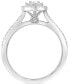 Фото #4 товара Diamond Pear Halo Engagement Ring (1/2 ct. t.w.) in 14k White Gold