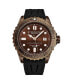 Men's Aquadiver Black Rubber , Brown Dial , 44mm Round Watch