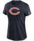 ფოტო #2 პროდუქტის Women's Navy Chicago Bears Logo Essential T-shirt