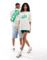 ASOS DESIGN unisex oversized license t-shirt with sprite logo in neutral Бежевый, 2XS - фото #1