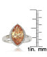 Suzy Levian Sterling Silver Cubic Zirconia Marquise-cut Halo Ring