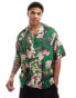 Фото #1 товара ASOS DESIGN oversized revere shirt with cello player hawaiian print