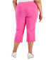Фото #2 товара Plus Size Tummy Control Pull-On Capri Pants, Created for Macy's