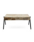 Industrial Mango Wood Coffee Table With V-Shaped Legs